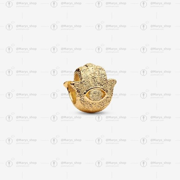 Pandora Textured Hamsa Hand Mini Charm|Pendant - Picture 1 of 2